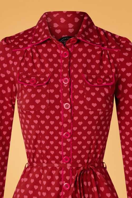 Tante Betsy - Betsy Hearts jurk in rood 3