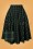 40s Sophie Wool Check Skirt in Forest Green