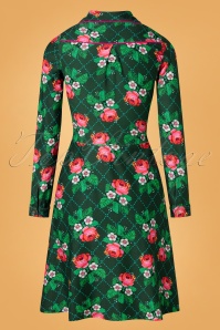 Tante Betsy - 60s Texas Rose Dress in Green 4