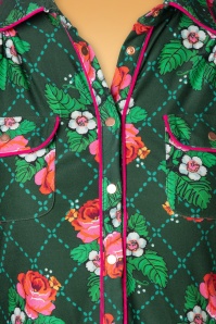 Tante Betsy - 60s Texas Rose Dress in Green 3