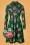 Tante Betsy - 60s Texas Rose Dress in Green
