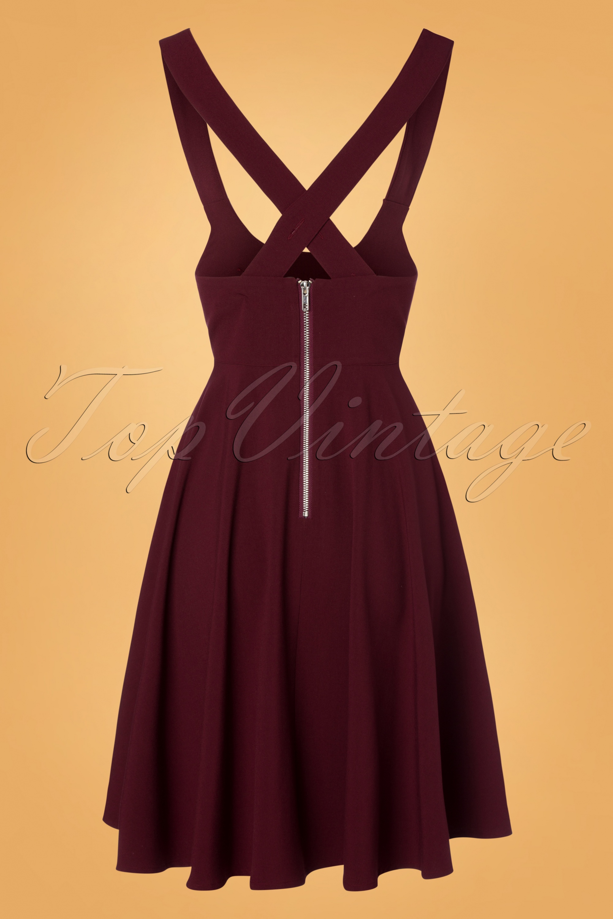 40s Phoebe Swing Skirt in Burgundy