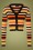 Vixen - Sweet Candy Corn Stripe Crop Cardigan Années 50 en Noir et Orange