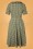 Vixen - 40s Kaylee Tartan Swing Dress in Khaki 2
