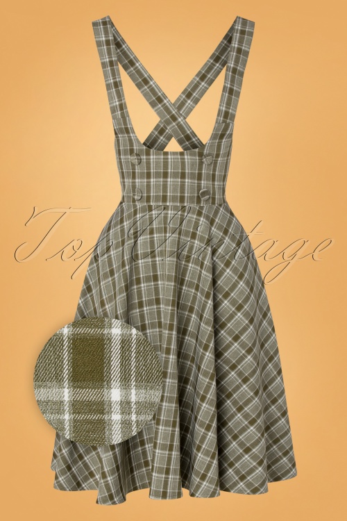 Vixen 33835 Phoebe Khaki Check Print Green Beige White 05292020 0003Z