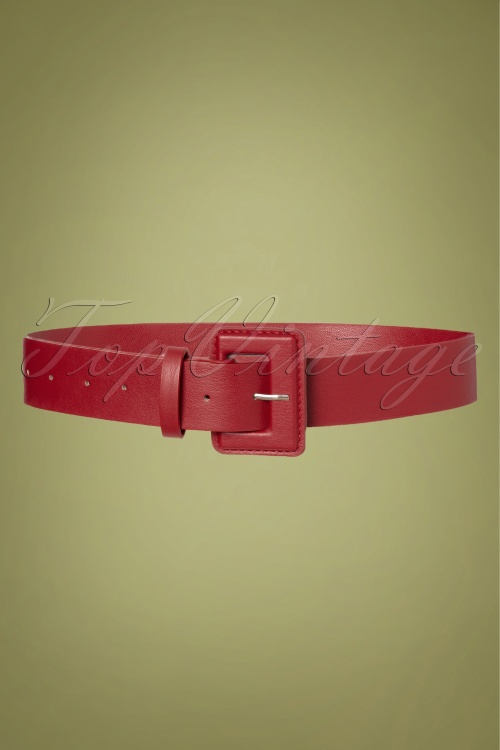 Collectif Clothing - Tisha Belt Années 50 en Rouge