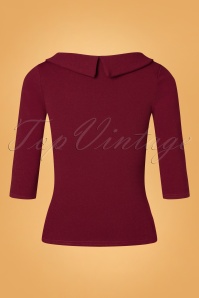 Vintage Chic for Topvintage - Belle Bow top in wijn 2