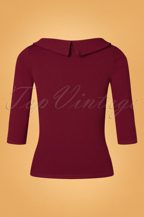 Vintage Chic for Topvintage - Belle Bow Top in Wein 2