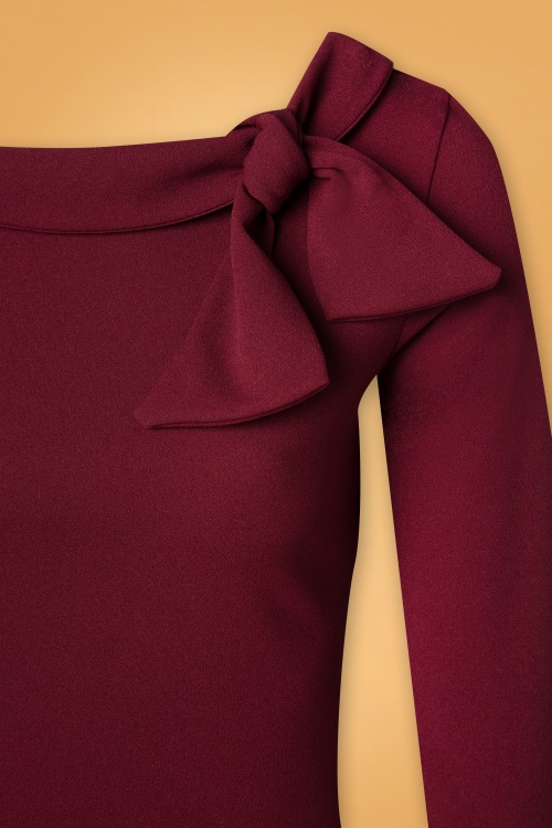 Vintage Chic for Topvintage - 50s Belle Bow Top in Wine 3