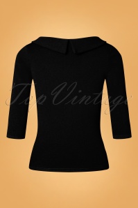 Vintage Chic for Topvintage - Belle Bow Top in Schwarz 2