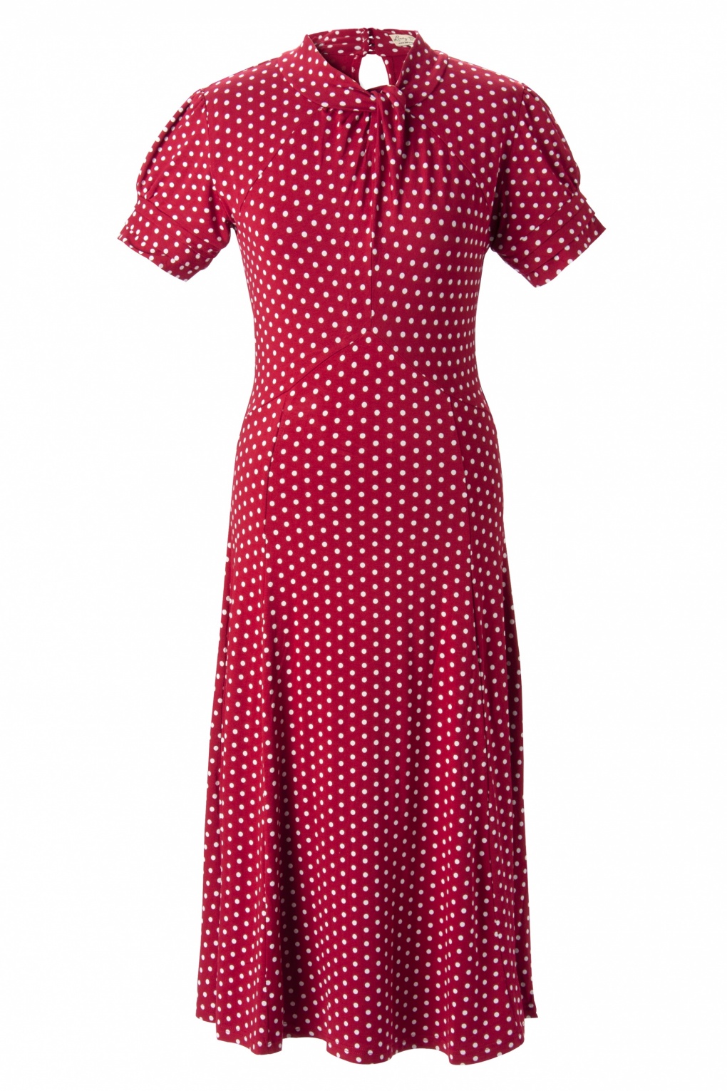 1940's 1950's Amie Classy Red Vintage Polka Dot Flared