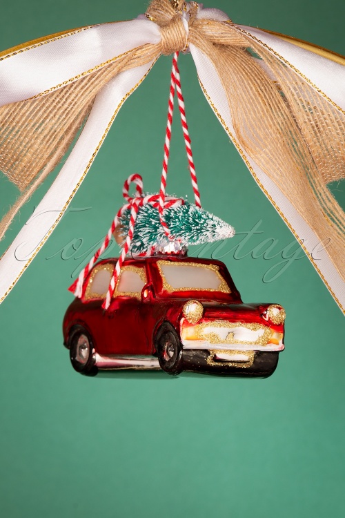 Sass & Belle - Red Car kerstbal