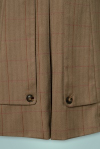 Collectif Clothing - Nala Herringbone Coat Années 40 en Cèdre 5
