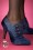 Ruby Shoo - 50s Octavia Velvet Shoe Booties in Sapphire Blue