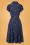 Collectif Clothing - Mary Grace Zodiac Constellation Swing Dress Années 40 en Bleu 4