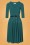 Vintage Chic for Topvintage - Cora Swing Dress Années 50 en Bleu Canard