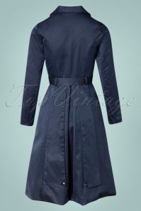 Collectif Clothing - Nala Coat Années 40 en Bleu Marine 2