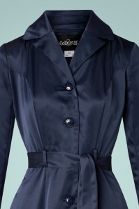 Collectif Clothing - Nala Coat Années 40 en Bleu Marine 3