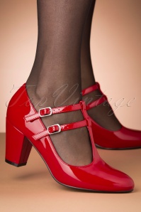 high heels in red colour