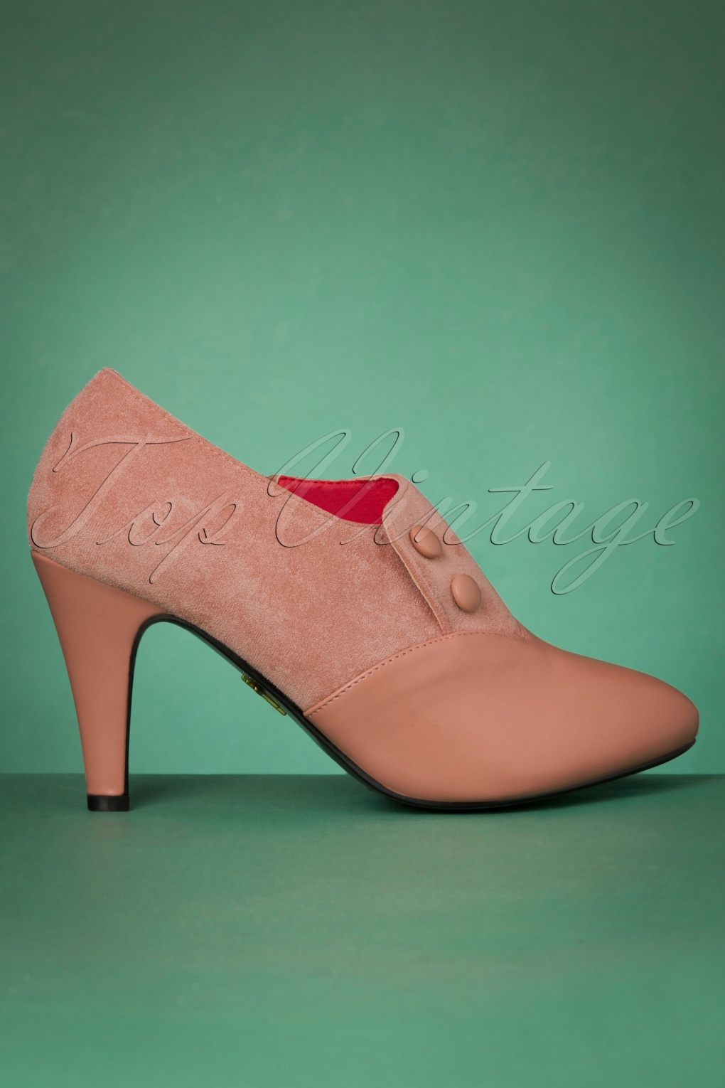 50s Maria Shoe Booties in Dusty Pink