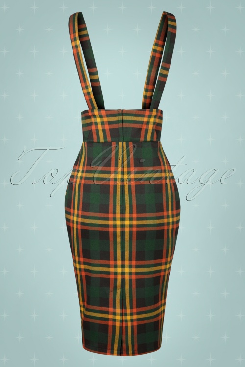 Collectif ♥ Topvintage - 50s Alexa Valley Check Pencil Skirt in Multi 4