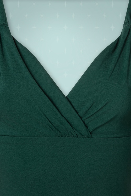 Collectif ♥ Topvintage - Trixie Pencil Dress Années 50 en Vert Canard 4