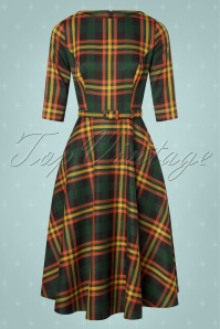 Collectif ♥ Topvintage - Suzanne Valley Check Swing-Kleid in Multi 8