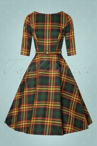 Collectif ♥ Topvintage - Suzanne Valley Check Swing Dress Années 50 en Multi 4