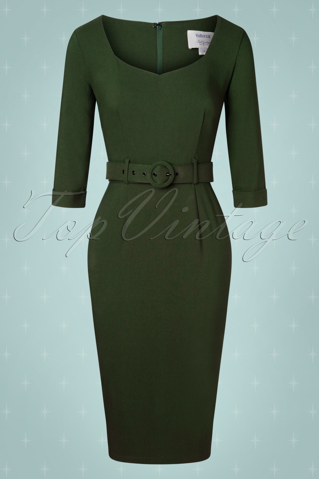 green nylon pinafore dress