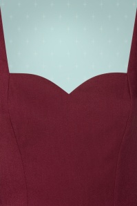 Collectif ♥ Topvintage - Kristy Plain Swing Dress Années 50 en Bordeaux 4