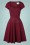 Collectif ♥ Topvintage - Kristy Plain Swing Dress Années 50 en Bordeaux