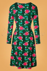 Tante Betsy - 60s Tango Takkie Rose Dress in Green 2