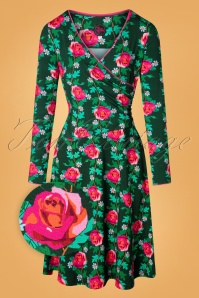 Tante Betsy - Tango Takkie Rose Dress Années 60 en Vert