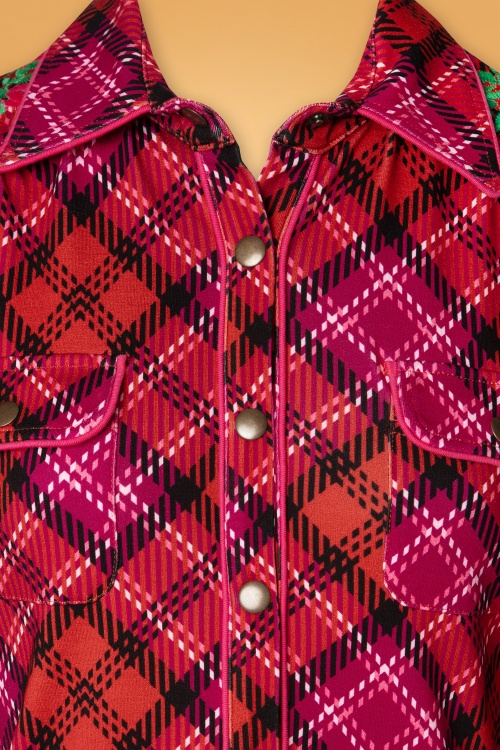 Tante Betsy - 60s Texas Tartan Dress in Red 4