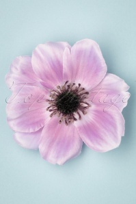 Lady Luck's Boutique - 50s Lovely Anemone Hair Clip in Lilac