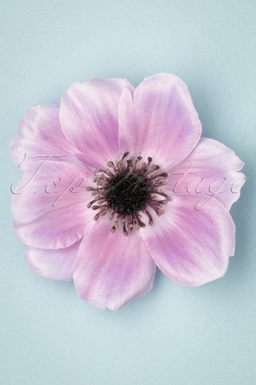 Lady Luck's Boutique - 50s Lovely Anemone Hair Clip in Light Pink