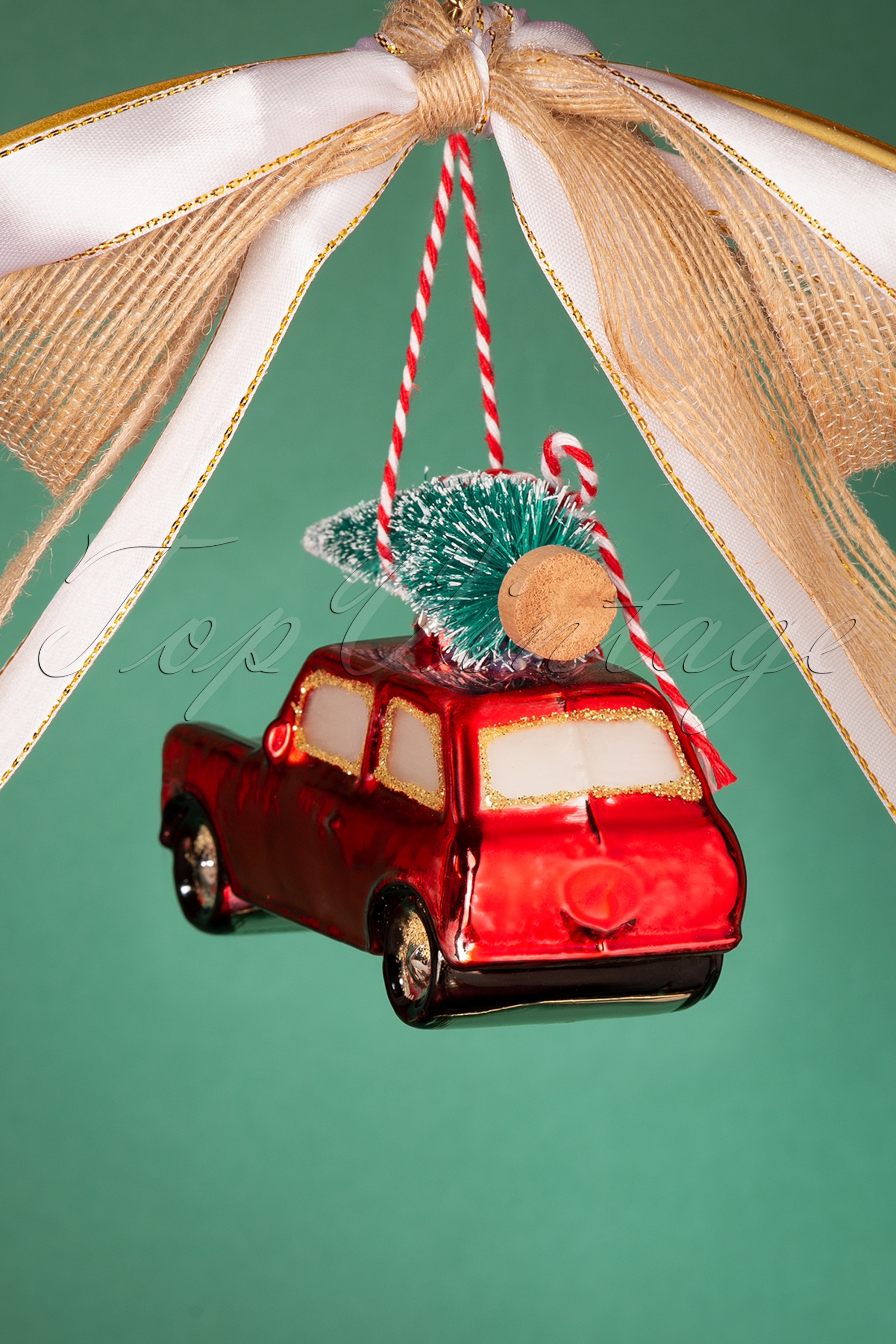 Sass & Belle - Red Car kerstbal 2