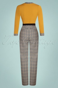 Miss Candyfloss - 50s Melba-Sun Jumpsuit in Mustard and Black 4