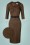 Miss Candyfloss - 50s Iris-Dora Wiggle Dress in Wood  3