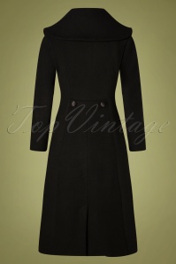 Collectif Clothing - Eileean Coat Années 50 en Noir 3
