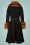 Collectif Clothing - Jackie Princess Coat Années 40 en Noir 4