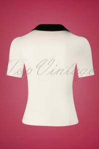 Collectif Clothing - 40s Varvara Blouse in Cream 3