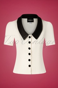 Collectif Clothing - Varvara blouse in crème 2