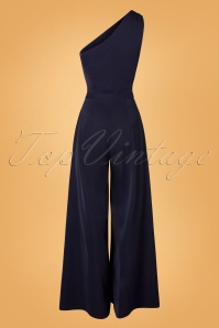 Collectif Clothing - 50s Cindal Jumpsuit in Navy 2