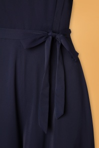 Collectif Clothing - Cindal Jumpsuit Années 50 en Bleu Marine 4