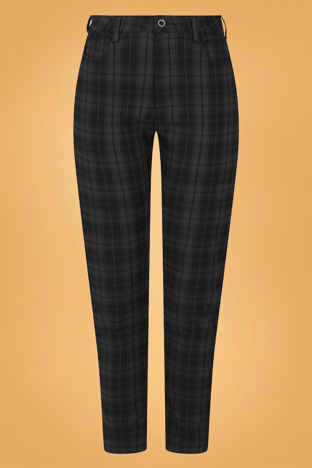 checked skinny jeans