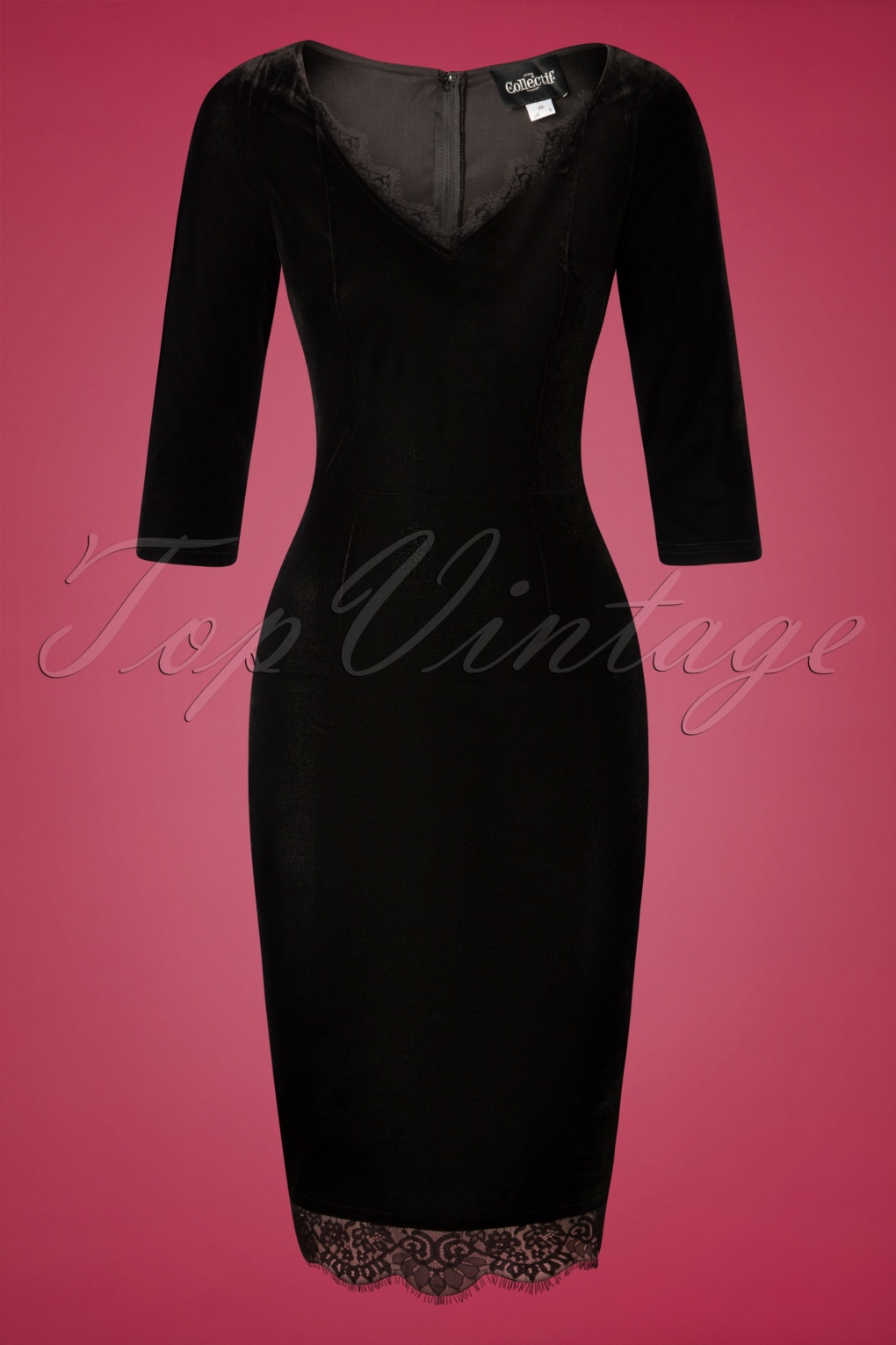 black velvet pencil dress