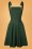 50s Kayden Overalls Swing Dress in Dark Green