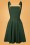 Collectif Clothing - Kayden Overalls Swing Dress Années 50 en Vert Foncé