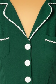 Rock N Romance - 40s Kitty Shirtwaister Dress in Green 3